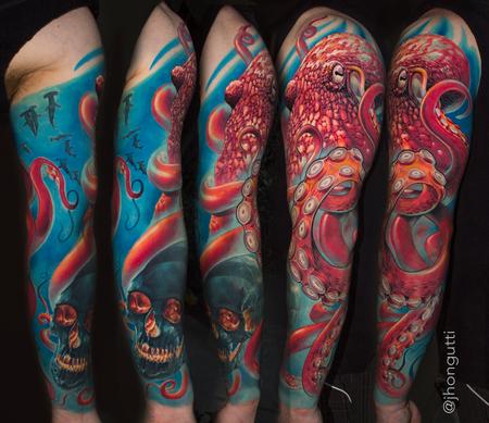Tattoos - OCTOPUS / SKULL - 130621